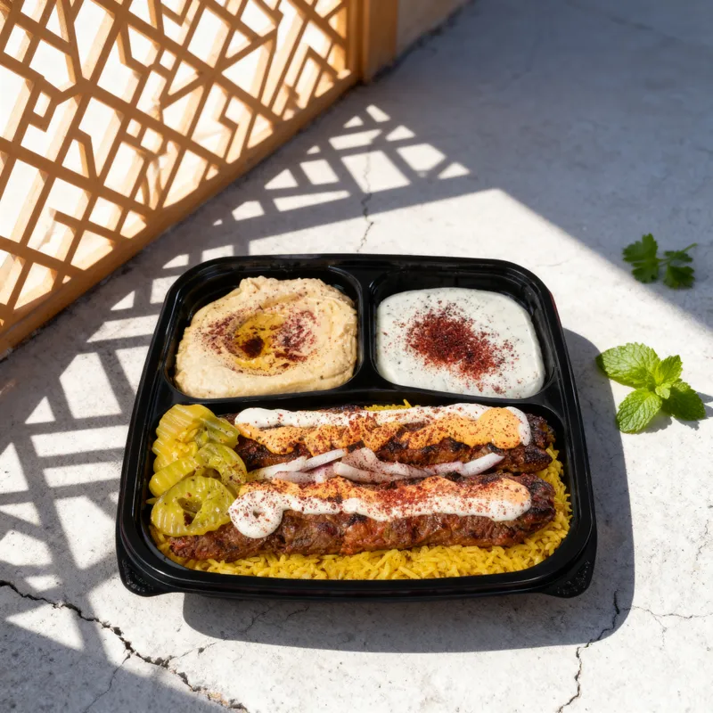 Gyro Republic Beef Kabob Plate