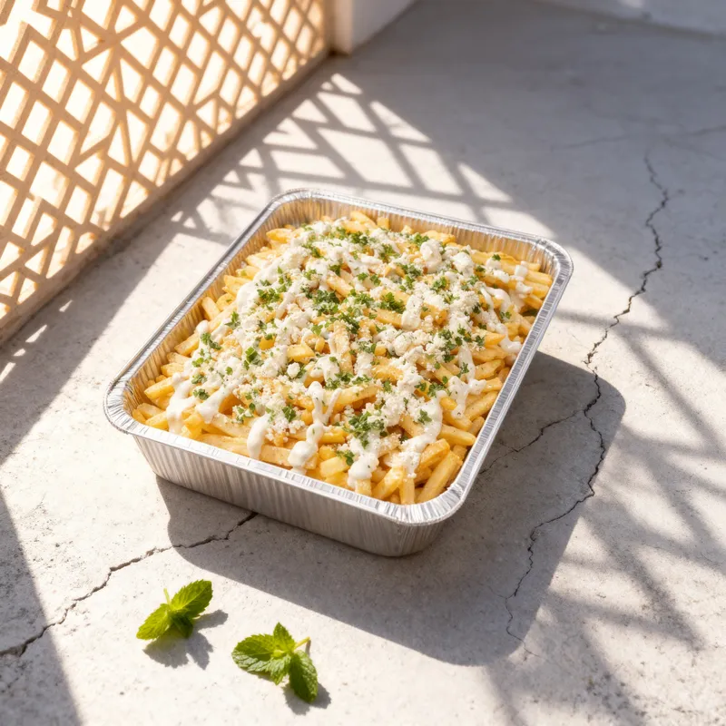 Gyro Republic Feta Garlic Fries Tray