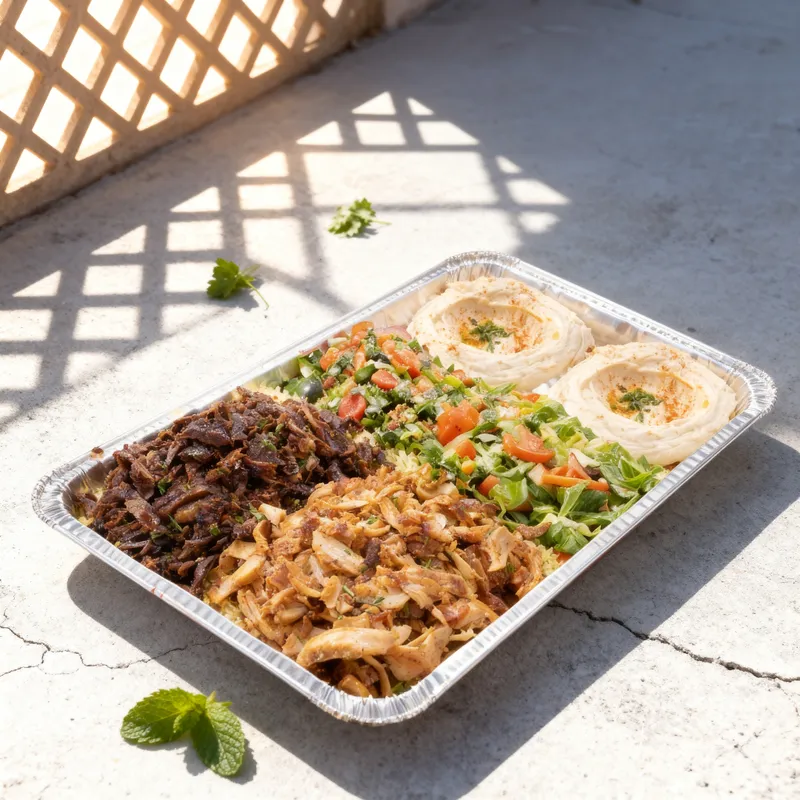 Mix Shawarma Tray Over Rice from Gyro Republic