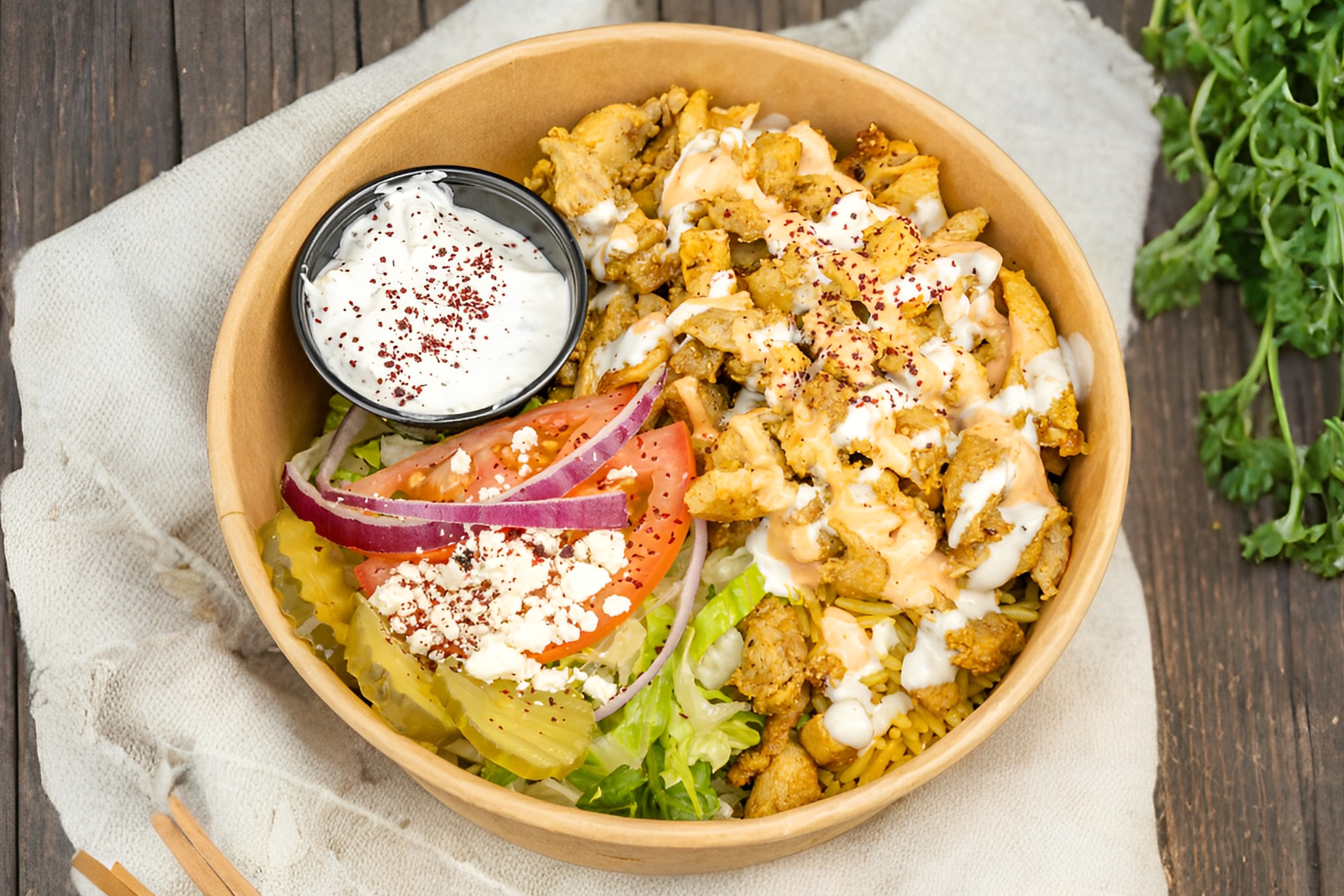 chicken shawarma bowl