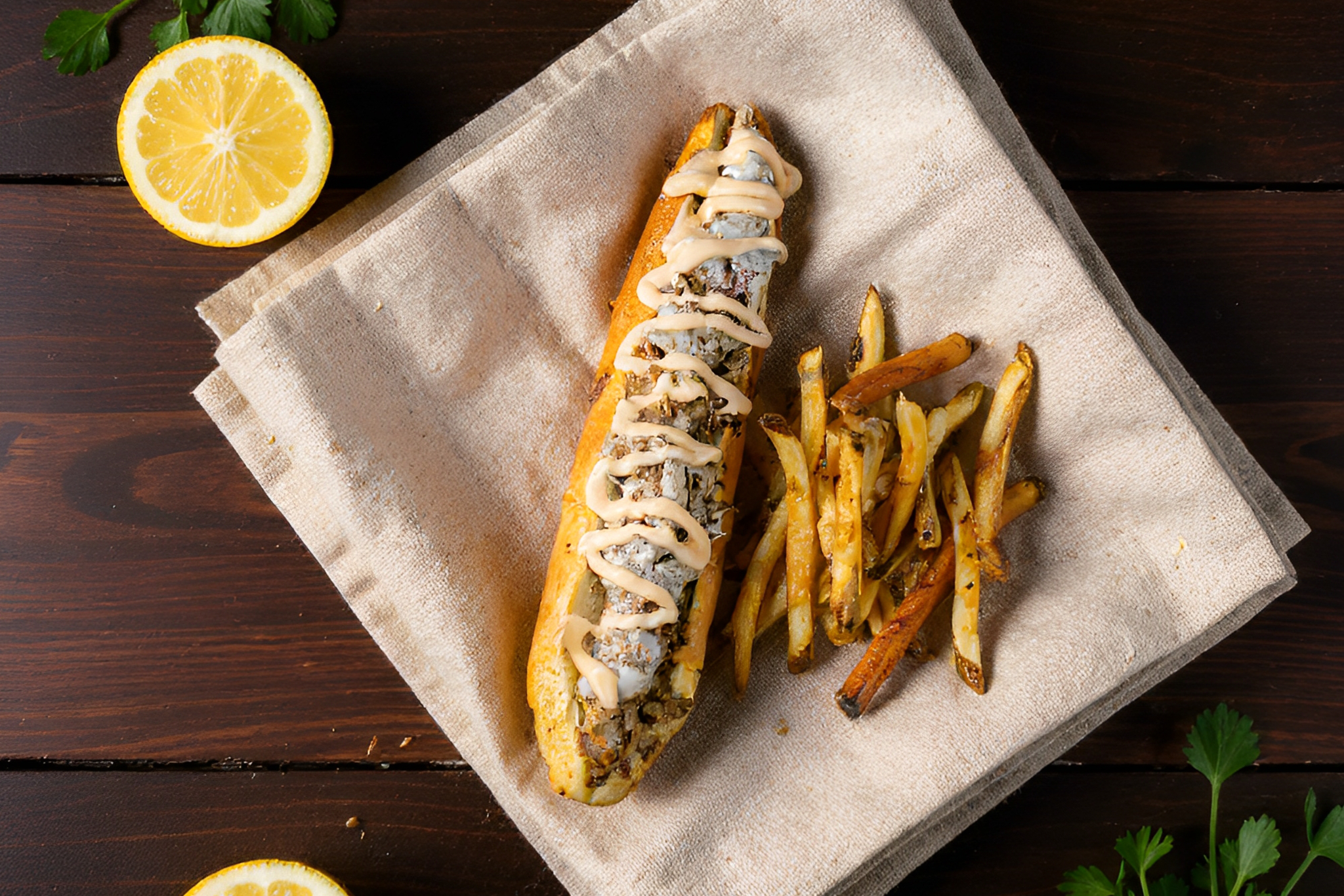 French Bread Shawarma