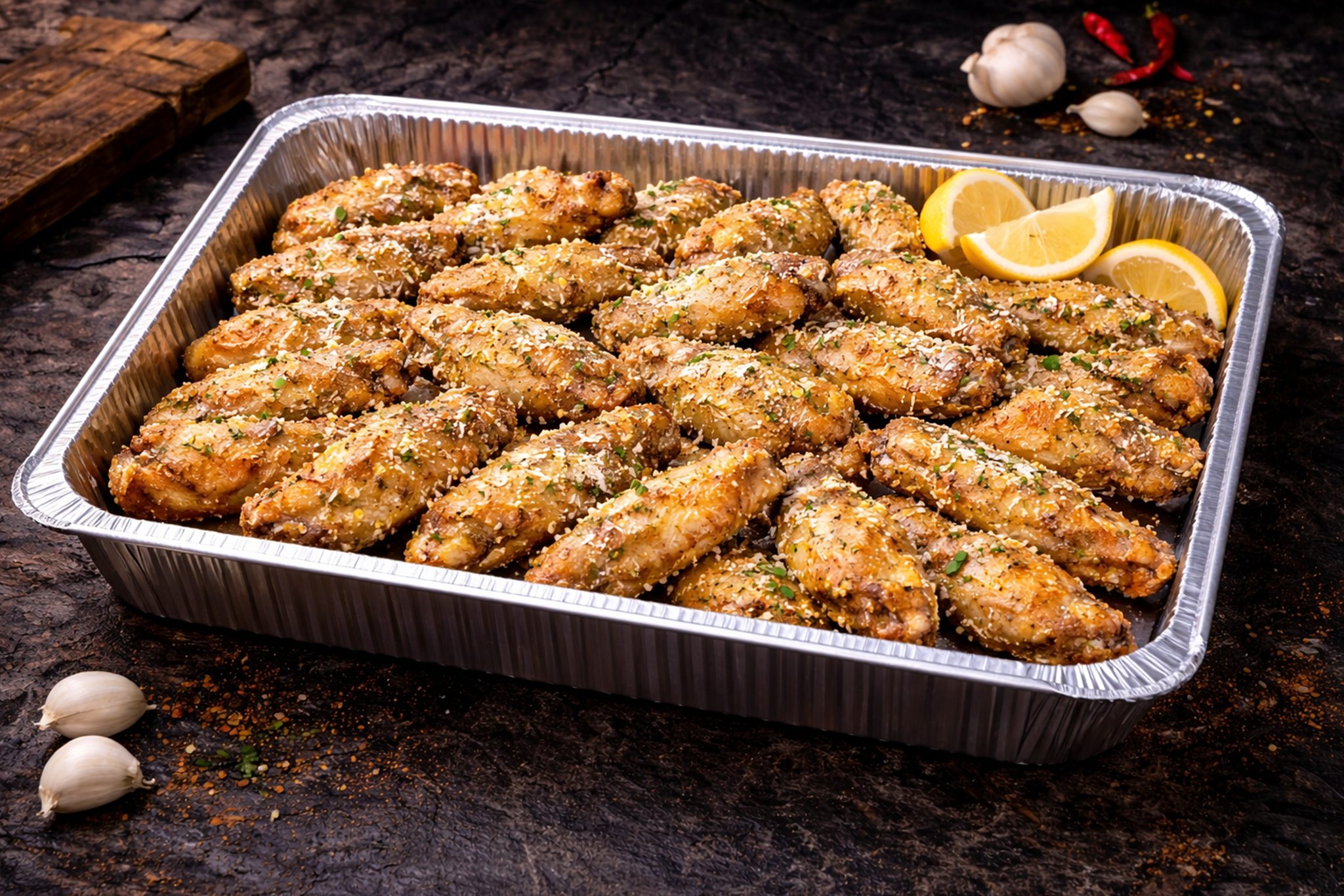 Lemon Pepper Wings tray