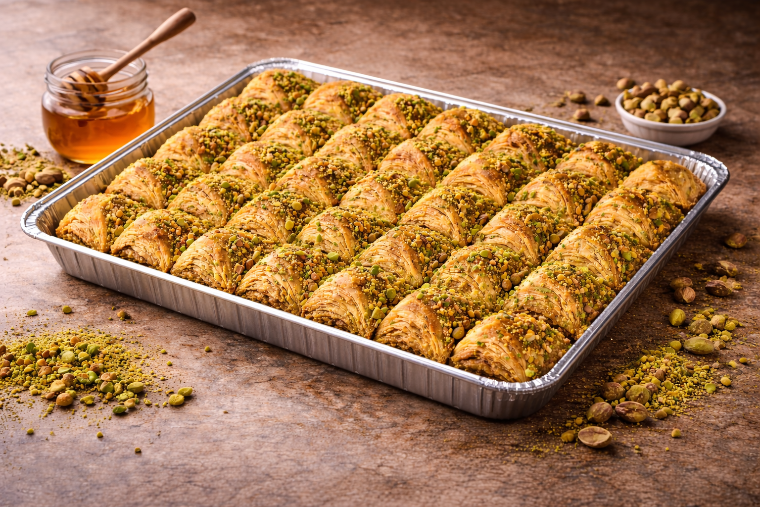 Pistashio Bakalva Tray